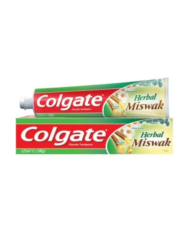 Colgate Herbal Miswak Toothpaste with Miswak, Chamomile, Sage, Myrrh and Eucalyptus, 125 ml