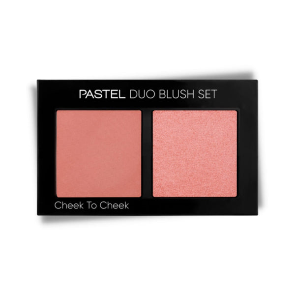Pastel Duo Blush Set Cheek to Cheek Matte and Shimmer Hot Pink #10