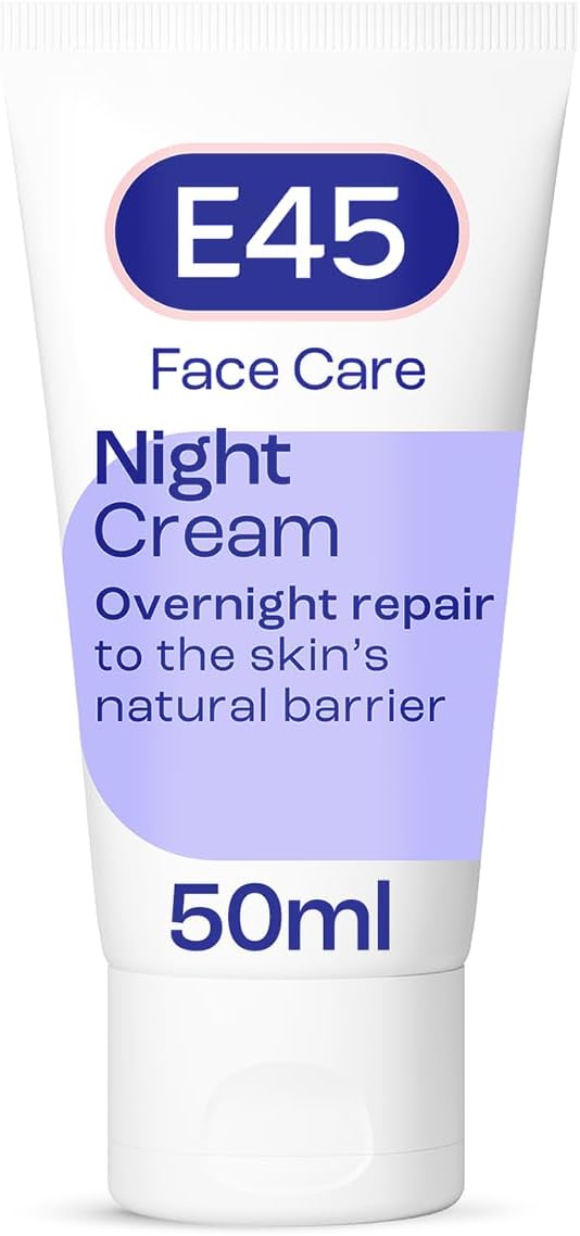 E45 Face Care Night Cream Moisturiser Barrier Care Fragrance-Free 50 ml