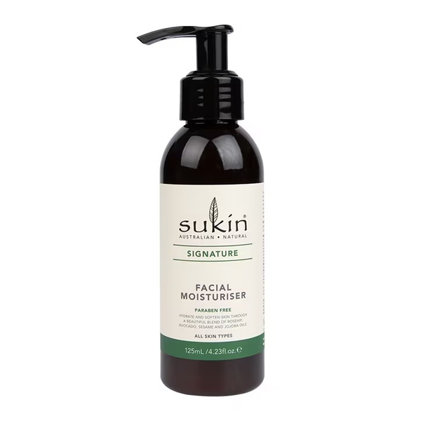 Sukin Facial Moisturiser Cream Aloe Vera, Rosehip, Jojoba & Avocado Oils 125 ml
