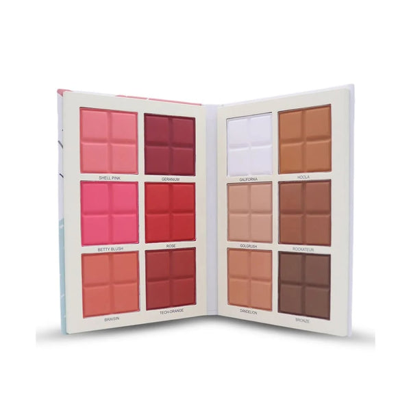 Farah22 Blusher and Contour Palette Smooth Blendable Formula WW706