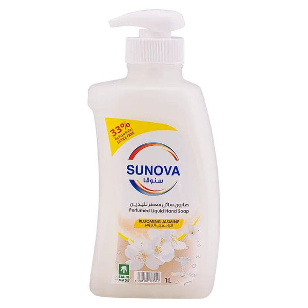 Sunova Liquid Hand Wash Moisturizing Formula Blooming Jasmine 1 Liter