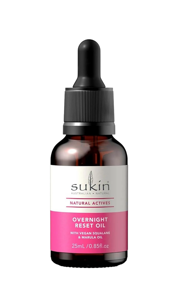 SUKIN Natural Actives Overnight Reset Oil Facial Oil, Vegan, 25 mL