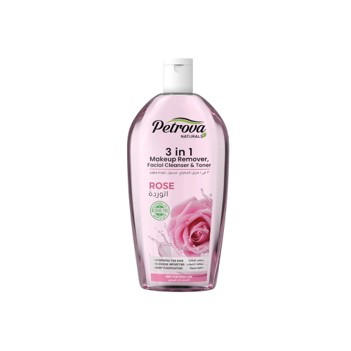 Petrova 3-in-1 Rose Makeup Remover Facial Cleanser & Toner 400ml