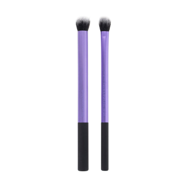 Real Techniques Eye Shadow and Blender Brush Set, Purple and Black Handles