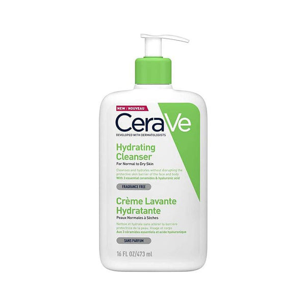 CeraVe Hydrating Facial Cleanser with Ceramides and Hyaluronic Acid for Normal to Dry Skin