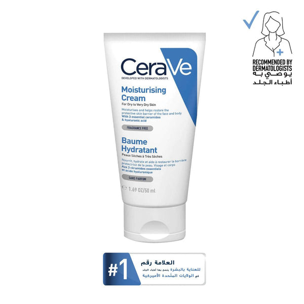 CeraVe Moisturizing Cream Rich Non-Greasy Formula with Ceramides and Hyaluronic Acid 50 ml