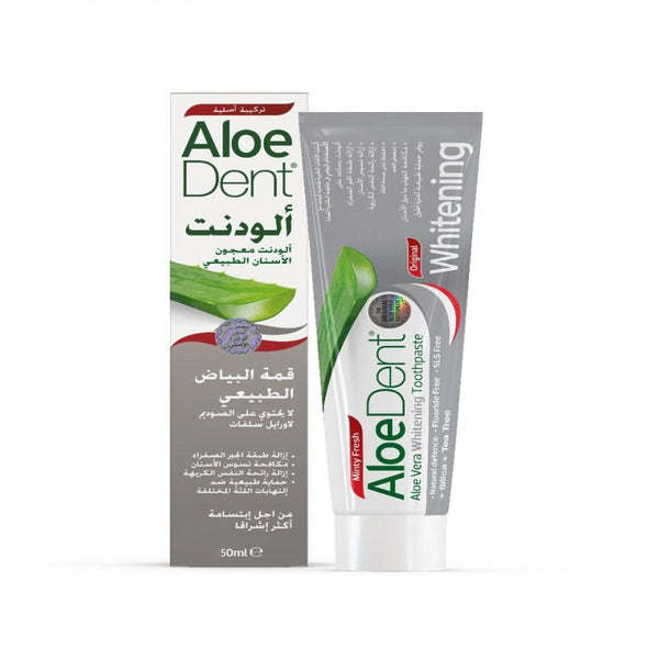 AloeDent Aloe Vera Toothpaste Fluoride-Free SLS-Free Natural Silica 50 ml