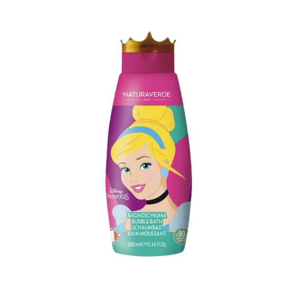 Naturaverde Princess Bubble Bath Gel with Organic Oat Extract, Disney Cinderella, 300 ml