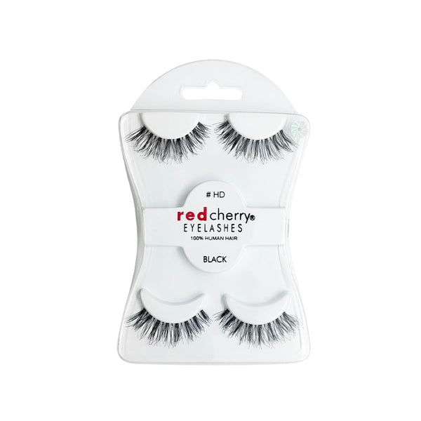 Red Cherry HD Lash Kit Black 2 Pairs Natural Human Hair Reusable False Eyelashes