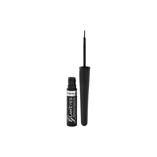 Rimmel Glam'Eyes Professional Liquid Eyeliner Fine Precision Brush Smudge-Proof 001 Black