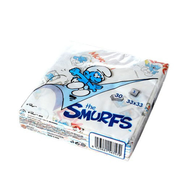World Cart Smurfs Disposable Paper Napkins, 30 Pieces