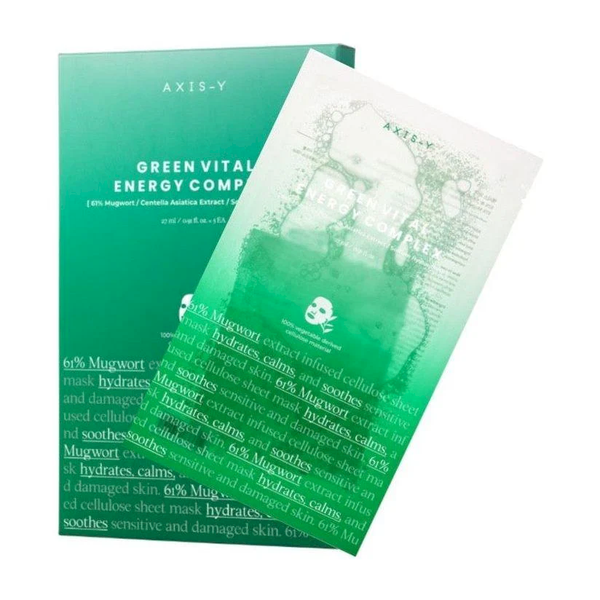 Axis-Y Mugwort Green Vital Energy Complex Hydrating Sheet Mask 27ml