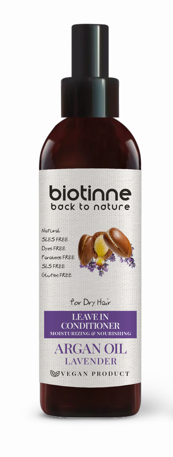 Biotinne Leave-In Conditioner Spray Argan Oil & Lavender for Dry Hair 150ml