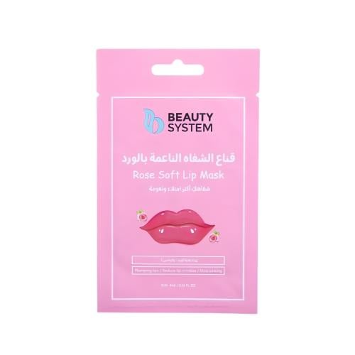 Beauty System Rose Lip Mask Hydrating Treatment Rose Extract Rosehip Oil Vitamin E 4ml