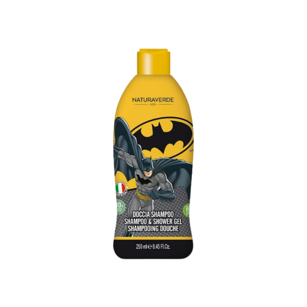 Naturaverde Batman Blue Energy Shampoo and Shower Gel, Organic Green Tea, 250 ml