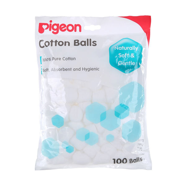 Pigeon Natural & Soft Cotton Balls 100% Pure Cotton, 100 Pieces