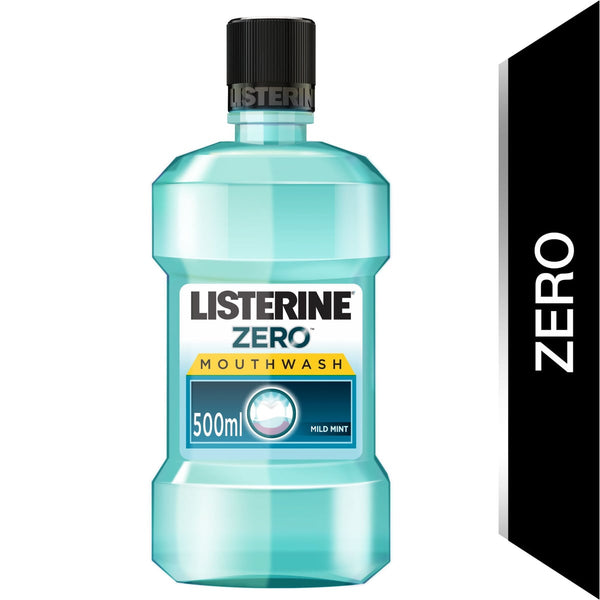 Listerine Zero Mouthwash Mild Mint Alcohol-Free Fluoride 500 ml