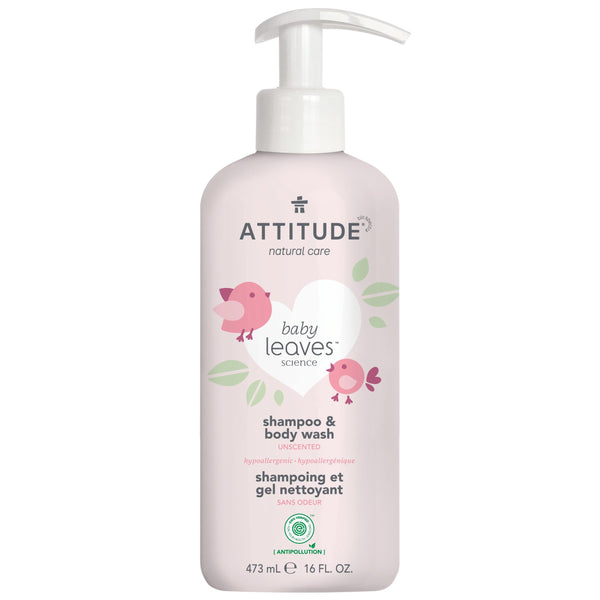 Attitude 2-in-1 Baby Shampoo & Body Wash Unscented 473ml