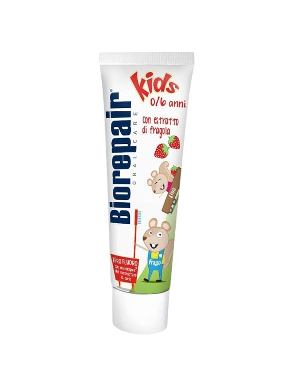 Biorepair Kids Strawberry Toothpaste Fluoride-Free Enamel Care 50ml