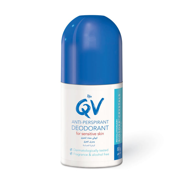 Ego QV Roll-On Sweat Protection, Fragrance-Free Alcohol-Free, 80 g