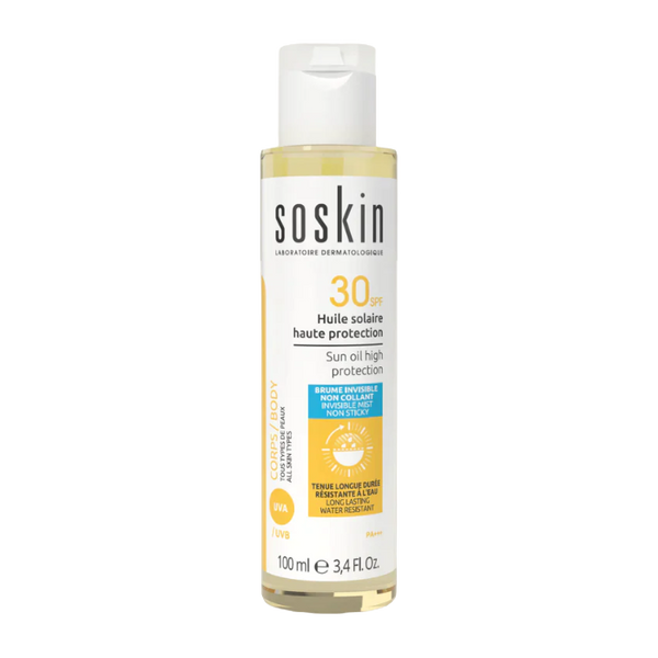 Soskin SPF 30 Sun Oil High Protection UVA UVB Filters 100 mL