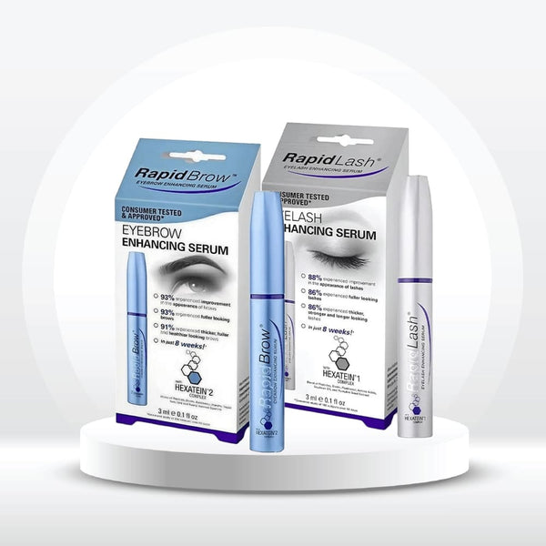 RapidLash Eyebrow and Eyelash Serum Kit, Peptide Formula, 2 x 3 ml