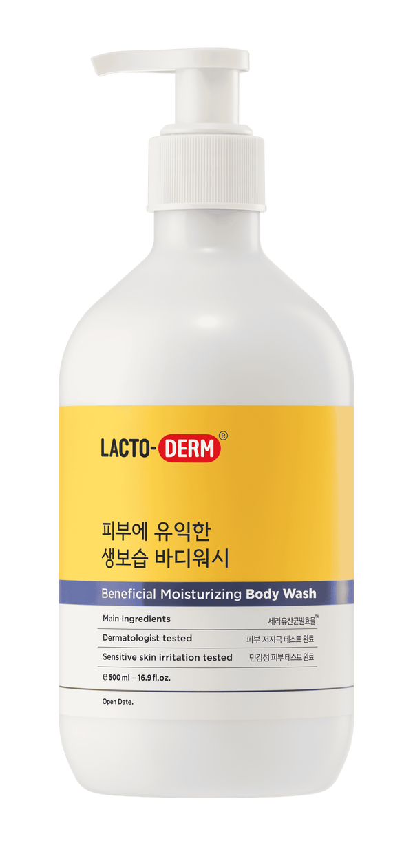 Lactoderm Beneficial Moisturizing Body Wash Fragrance-Free Probiotic Formula 500 ml