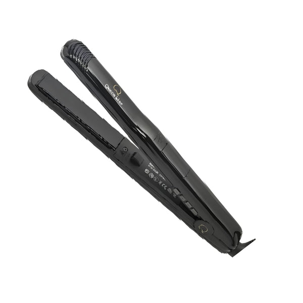 Queen Line 2708 Vibrating Ceramic Hair Straightener Digital Temperature Control 450F