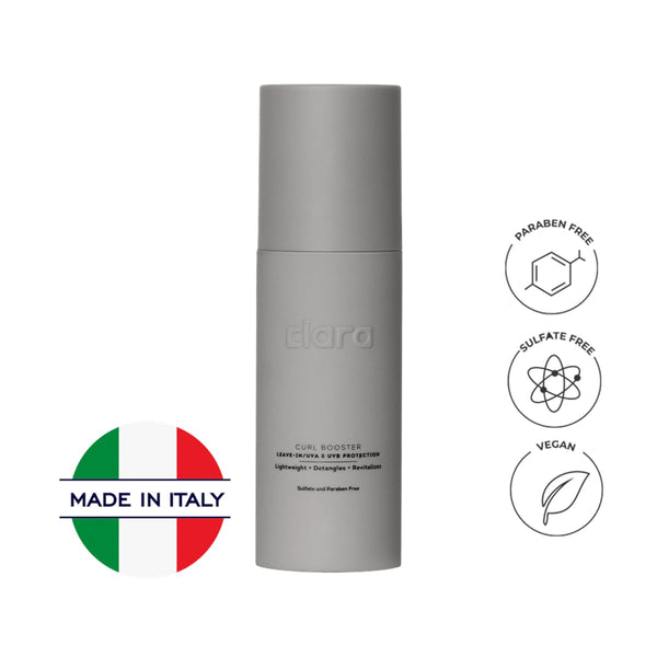 Clara Curl Booster Protection Spray, Moisturizing Heat and UV Protection, 100 ml