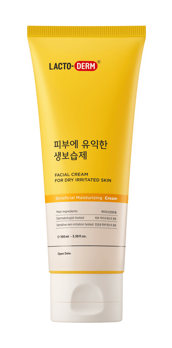 Lactoderm Beneficial Moisturizing Cream, Probiotic Barrier Care, Fragrance-Free, 100 ml