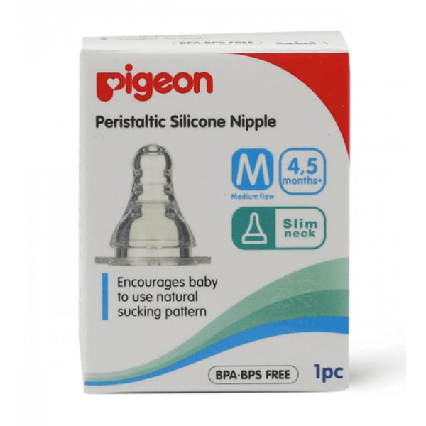 PIGEON Peristaltic Silicone Bottle Nipple S, 1 Piece Box