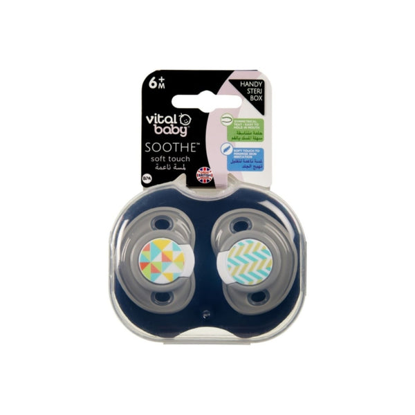 Vital Baby Sooth Soft Touch Pacifier 6 Months 2 Pieces