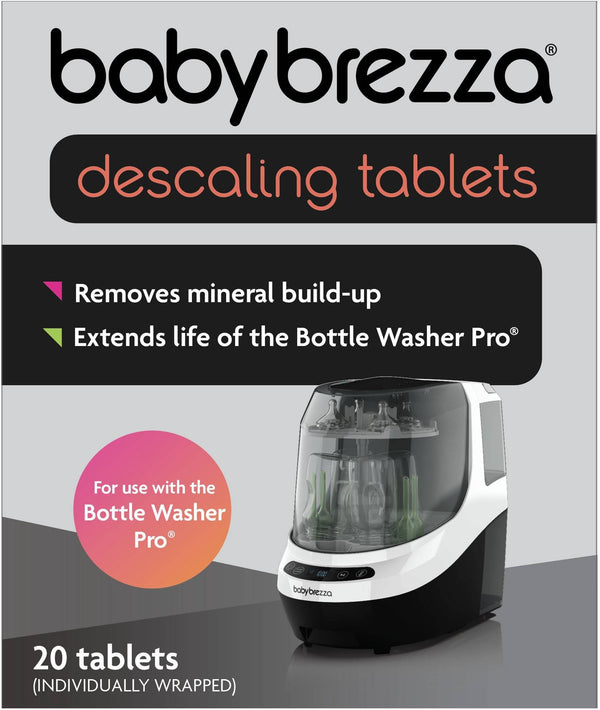 Baby Brezza Bottle Washer Pro Descaling Tablets, Fragrance-Free, 20 Tablets