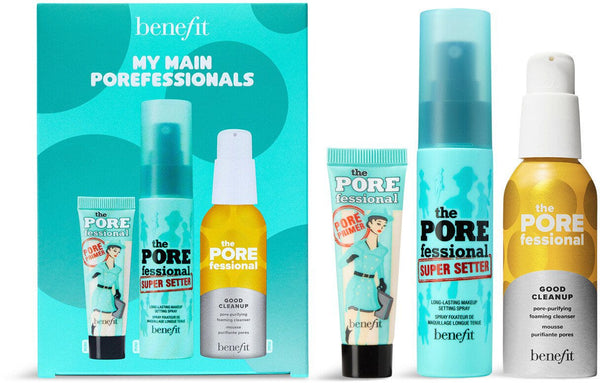 Benefit The POREfessional Mini Pore Care Set Cleanser Primer Setting Spray Clay Mask