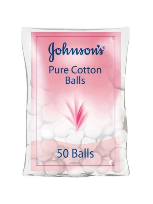 Johnson's Cotton Balls 100% Pure Cotton Soft Personal Care, 50 Count