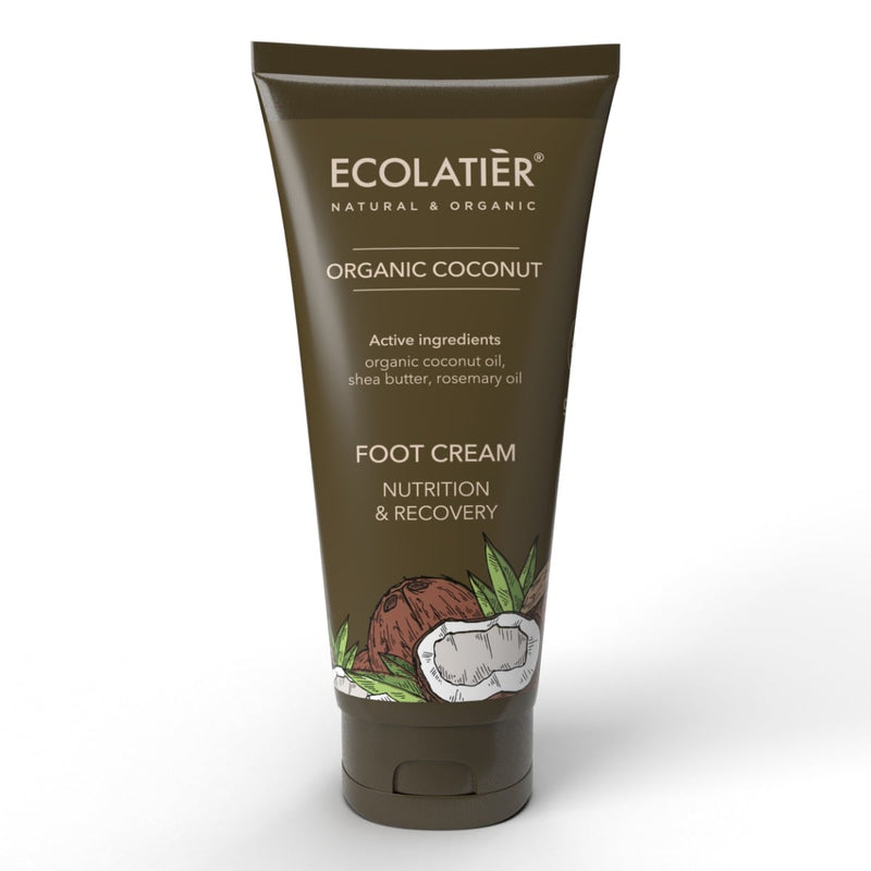 Ecolatier Organic Coconut Foot Cream Nourishing Moisturizer