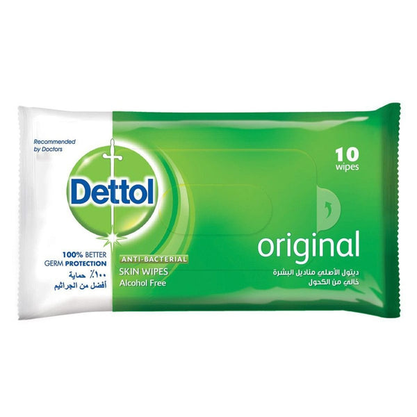Dettol Original Antibacterial Skin Wipes Alcohol-Free pH Balanced Various Pack Sizes