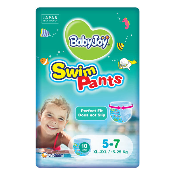 BabyJoy Swim Pants Disposable Baby Diapers Size 5-7, XL-3XL, 10 Pants