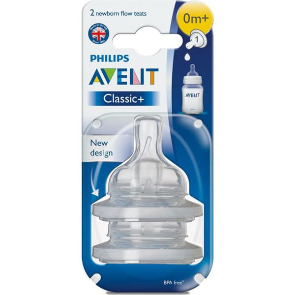 Philips Avent Classic Silicone Bottle Nipples Anti-Colic BPA-Free Pack of 2