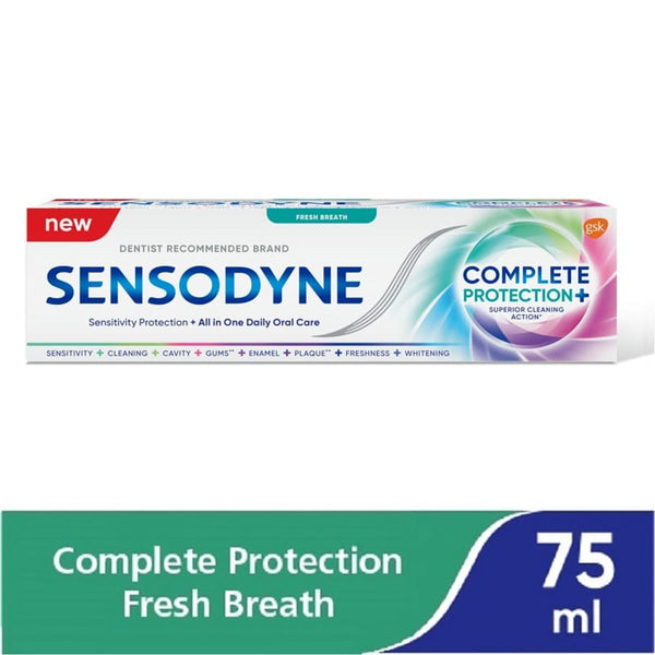 Sensodyne Complete Protection Extra Fresh Toothpaste Potassium Nitrate Fluoride 75ml