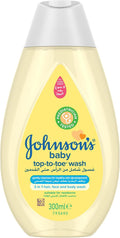 Johnson's Top-to-Toe Baby Hair, Face & Body Wash Gel, 2-in-1, 300ml