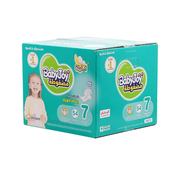 Baby Joy Diapers Size 7 Extra Large, High Absorbency, Adjustable Tabs, 54 Count