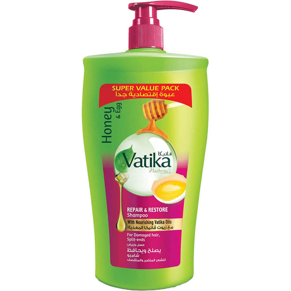 Dabur Vatika Repair & Restore Shampoo Liquid With Honey & Egg 1000ml