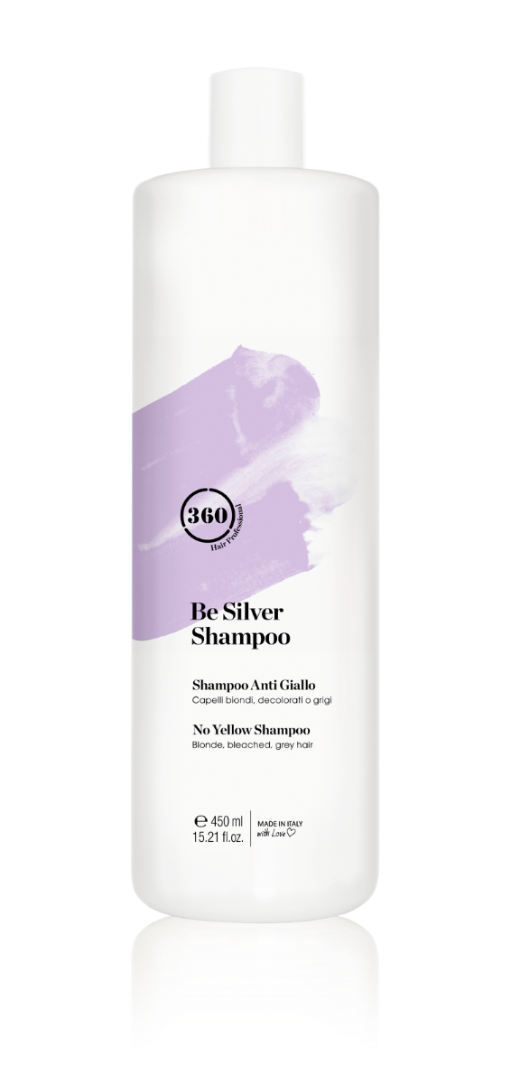 Hair Professional 360 Silver Anti-Yellow Shampoo Hydrating Blonde and Gray Hair 450ml