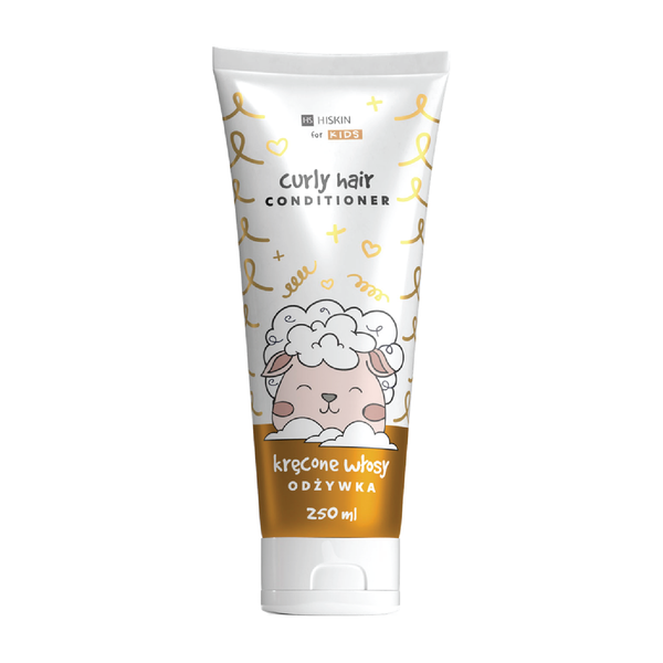 Hiskin Kids Conditioner for Curly Hair, Hydrating and Detangling Formula, 250 ml