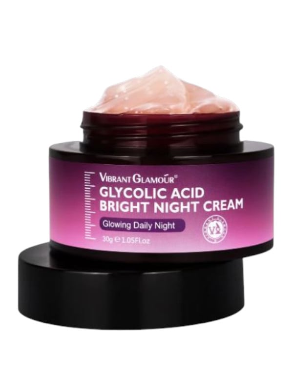 Vibrent Glamour Gentle Night Cream Glycolic Acid Brightening Radiance 30g