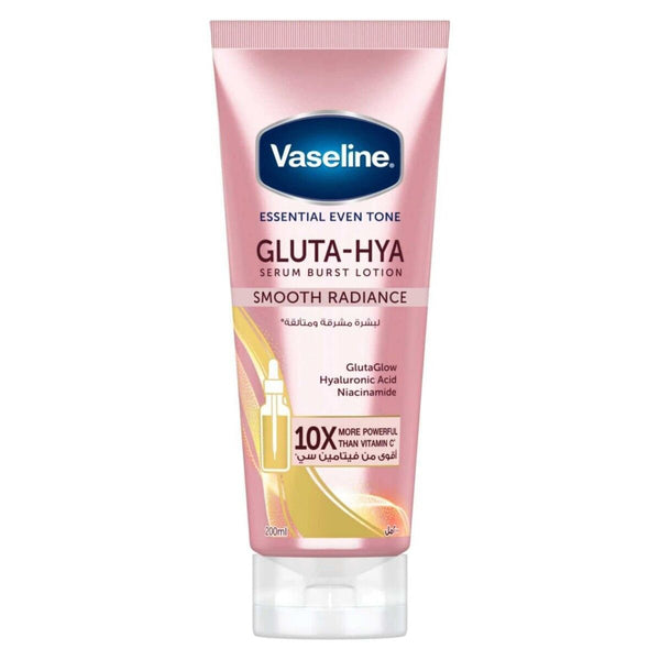 Vaseline Smooth Radiance Serum Burst Lotion GlutaGlow Hyaluronic Acid Niacinamide 200ml