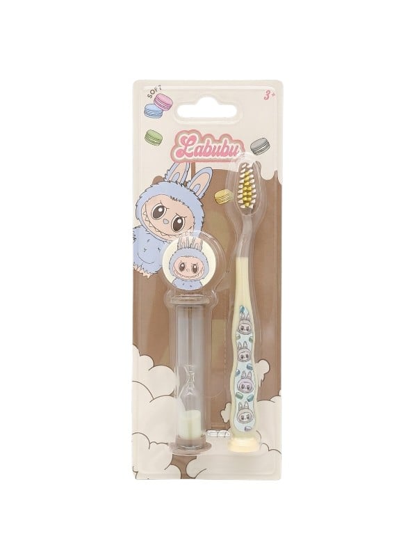 Fab Lab Labobo Kids Toothbrush with Sand Timer, Soft Bristles, Assorted Colors