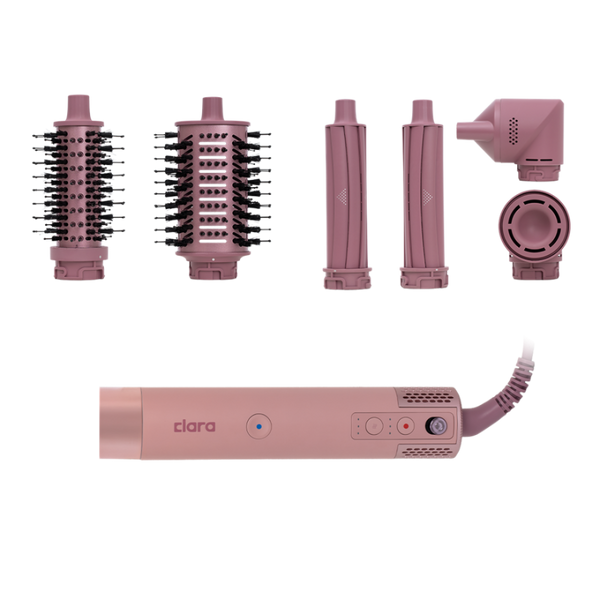 Clara Multi-Purpose Hair Styling Tool Set, Curling and Straightening, 6 Pieces, Candy
